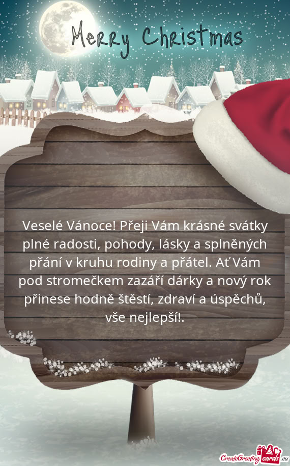 Veselé Vánoce! Přeji Vám krásné svátky plné radosti, pohody, lásky a splněných přání v